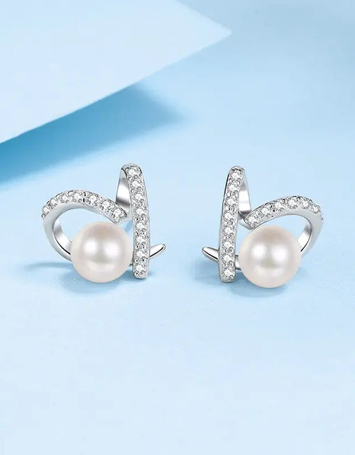Load image into Gallery viewer, Freshwater Pearl Engagement Stud Earring
