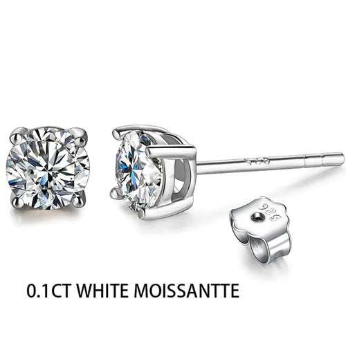 Load image into Gallery viewer, 2CT Moissanite Stud Earrings - 925 Silver
