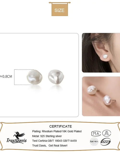 Load image into Gallery viewer, Baroque Pearl Stud Earrings
